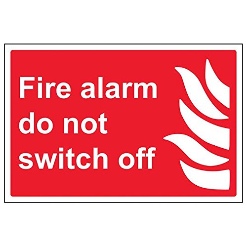 vsafety "FIRE ALARM nicht ausschalten", Landschaft, (3 Stück), 300 mm x 200 mm, 3 von VSafety