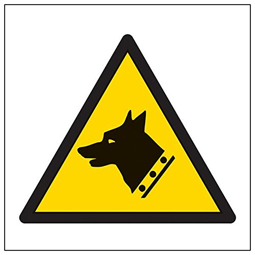 vsafety "Guard Hunde Logo", eckig, (3 Stück), 100 mm x 100 mm, 3 von VSafety