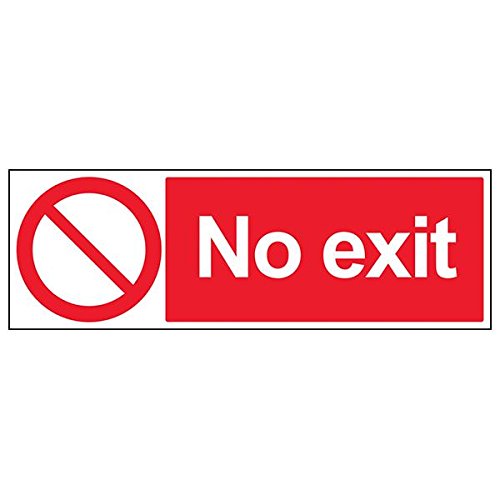 vsafety "No Exit"-Zeichen, Landschaft, (3 Stück), 600 mm x 200 mm, 3 von VSafety