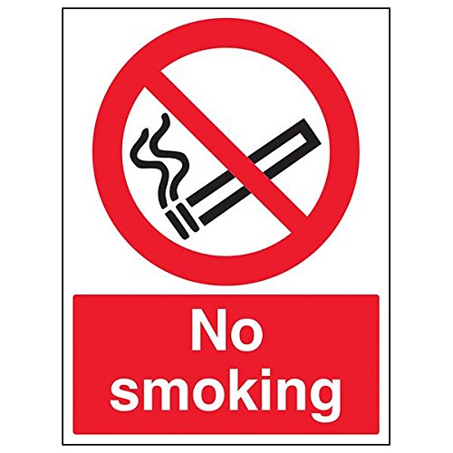 vsafety "No Smoking Schild, Portrait, (Pack von 3), 300 mm x 400 mm, 3 von VSafety