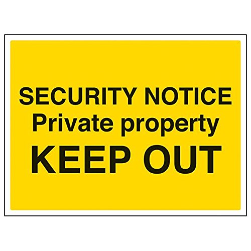 vsafety "Private Property Keep Out Schild, Landschaft, (Pack von 3), 400 mm x 300 mm, 3 von VSafety