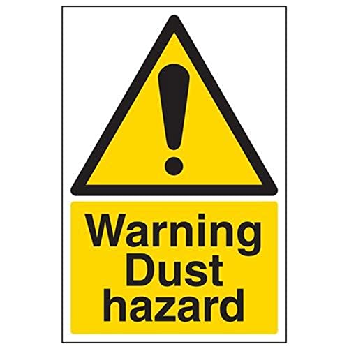 VSafety Warning Dust Hazard Warning Sign - Portrait - 200mm x 300mm - Selbstklebendes Vinyl von V Safety