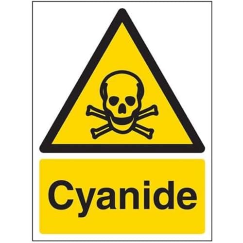 VSafety Cyanid-Warnschild – Hochformat – 150 mm x 200 mm – 1 mm starrer Kunststoff VSafety Cyanid-Warnschild – Hochformat – 150 mm x 200 mm – 1 mm starrer Kunststoff von VSafety