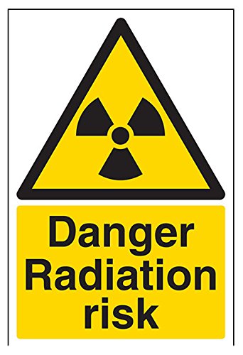 vsafety Schilder 6 a026au-s "Gefahr Strahlung Risiko" Achtung Substanz und chemischen Schild, selbstklebend, Portrait, 200 mm x 300 mm, schwarz/gelb von VSafety