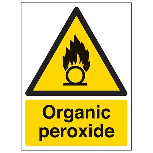 vsafety Schilder 69019 an-s "Bio peroxidfreies" Achtung Fire und schwer entflammbar Schild, selbstklebend, Hochformat, 150 mm x 200 mm x 200 mm, schwarz/gelb von VSafety