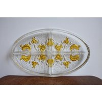 Mid Century Kristallglas Snacks/Nüsse Solifleur Stem Tablett Von Walther von VScollectibles