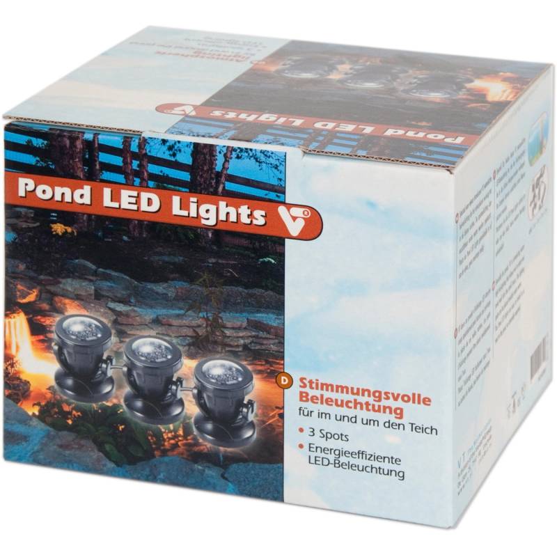 VT LED Teichbeleuchtung mit 3 Spots Pond LED Lights von VT