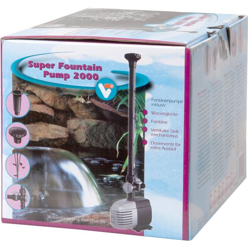VT Teichpumpe mit Fontäne Super Fountain 2.000 Liter von VT