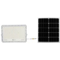 V-tac VT-240W Weißer LED-Fluter mit 30-W-Solarpanel und Fernbedienung, LED-Flutlicht mit austauschbarer Batterie, 6400 k, 3 m Kabel – 7847 von VTAC