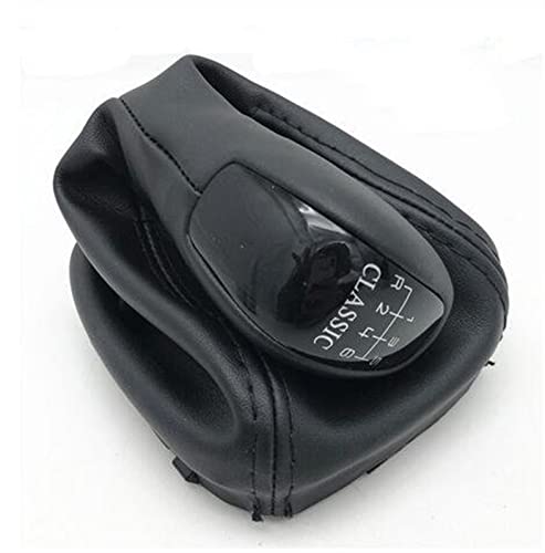 VTAIEX Schalthebelkopf 5-Gang-6-Gang-Auto-Schaltknauf Mit Lederbezug Für Benz Für C-Klasse W203 S203 Für E-Klasse W203 2000-2004 2003 2002 2001(6 Speed Classic) von VTAIEX
