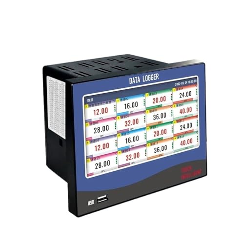 7 inch Multi-channel Touch Screen Data Logger for Temperature Humidity and Pressure Digital Recorder with PT100/Cu50/TJ Input(10 Channels) von VTCTYBPGBW