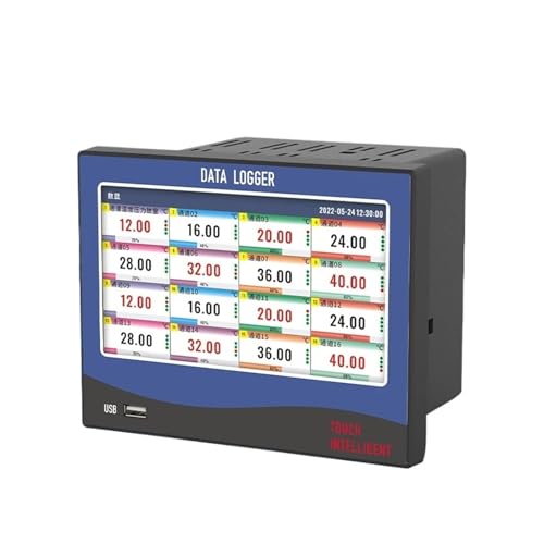 8/12/ 16/32 /Channels Industrial Data Logger Analog Intput Chart Curve Display Temperature Recorder Paperless Data Logger(15 Channels) von VTCTYBPGBW