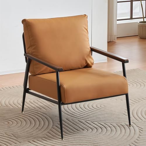 VTELGT Polstersessel, Kunstleder Sofa mit Massivholz Armlehnen, Loungesessel für Wohnzimmer mit Metallrahmen, Einzelsofa für Wohnzimmer, Empfangsraum, Heimkino, Schlafzimmer,Braun VTELGT Polstersessel, Kunstleder Sofa mit Massivholz Armlehnen, Loungesessel für Wohnzimmer mit Metallrahmen, Einzelsofa für Wohnzimmer, Empfangsraum, Heimkino, Schlafzimmer,Braun von VTELGT