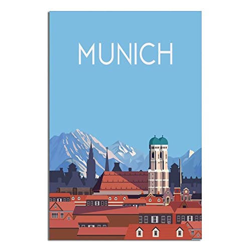 Deutschland München Vintage Reiseposter Kirche unserer Frau Schloss Leinwandbild Bilder Drucke Wandkunst für Schlafzimmer Büro Dekor 20 x 30 cm Deutschland München Vintage Reiseposter Kirche unserer Frau Schloss Leinwandbild Bilder Drucke Wandkunst für Schlafzimmer Büro Dekor 20 x 30 cm von VTGCLT