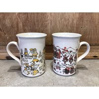 2 Vintage Biltons Keramik Tassen Made in England von VTGItemsAddedDaily