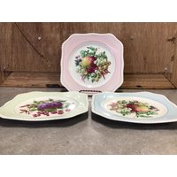 3 Vintage England Simpsons Ambassador Ware Fruits Center - Kuchen-/Servierteller von VTGItemsAddedDaily