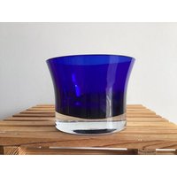 Kobaltblaue Konfektschale Oder Vase, Glaskonfektschale, Vintage Glasschale von VTGItemsAddedDaily