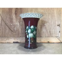 "Lisa White Vase Hortensie Kollektion 10" Keramik Blumen Design von VTGItemsAddedDaily