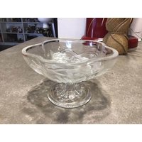 Mikasa Angels Cherubs Scalloped Top Klarglas Footed Candy Dish Trinket Bowl, Vintage Frosted Crystal Bowl Mikasa Angels Cherubs Scalloped Top Klarglas Footed Candy Dish Trinket Bowl, Vintage Frosted Crystal Bowl von VTGItemsAddedDaily