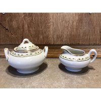 Myott Son & C Old Vintage Milchkännchen Und Zuckerdose Mit Deckel, Imperial Semi Porcelain von VTGItemsAddedDaily