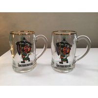 Vintage Glas Bierkrüge Für Das Oktoberfest 1991 in London von VTGItemsAddedDaily