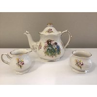 Vintage Preis Kensington Teekanne, Sahnekännchen, Zuckerdose 3Er-Set, Made in England von VTGItemsAddedDaily