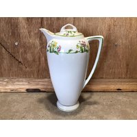 Vintage Victoria Austria Kaffeekanne Mit Blumen Design von VTGItemsAddedDaily