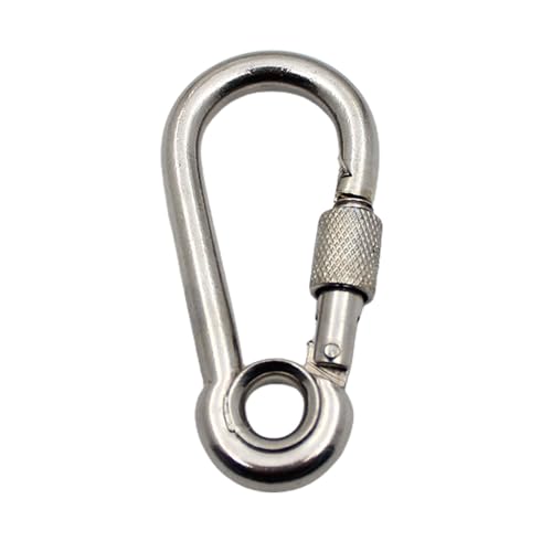 VTIDOBE 2 robuste Karabinerhaken, Schraubverschluss, Torschnalle, Schnellverschluss-Ringe, Haken für Outdoor, Camping, Wandern VTIDOBE 2 robuste Karabinerhaken, Schraubverschluss, Torschnalle, Schnellverschluss-Ringe, Haken für Outdoor, Camping, Wandern von VTIDOBE