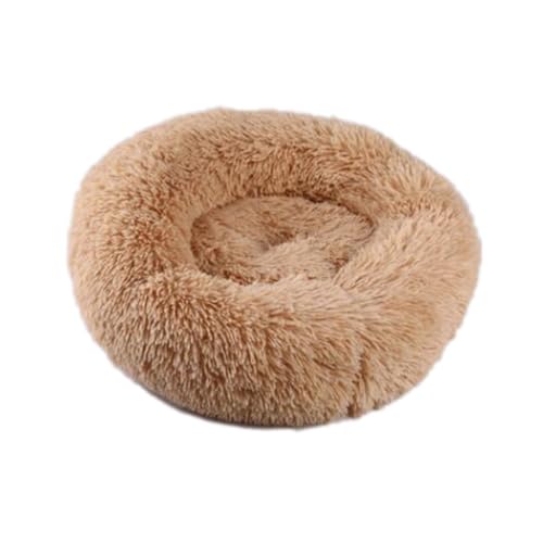 VTIDOBE Gemütliches Haustierbett für den Innenbereich, Katzenkissen, Plüsch, Hundekorb, Katzen- und Hundebett, rundes Hundebett von VTIDOBE