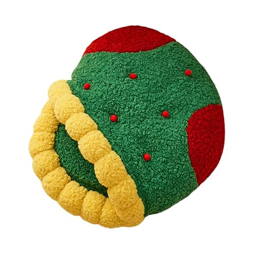 VTIDOBE Haustierbett, Weihnachtsmotiv, weicher Griff, schöne Cartoon-Betthöhle, Weihnachtssockenform, Bett, Nest, Foto-Requisiten von VTIDOBE