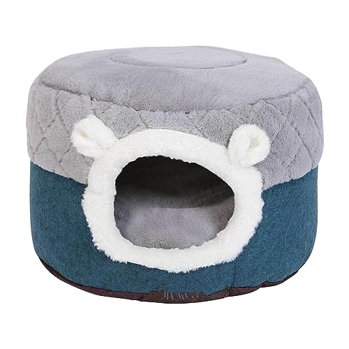 VTIDOBE Katzenbett Haustier Hund Rundes Haus Kleines Kätzchen Plüsch Schlafbett Warm Kissen Bettwäsche für Haustier Katzen Kleine Hunde Verdicktes Futter von VTIDOBE