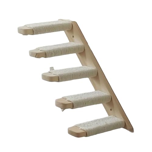 VTIDOBE Katzenbett zur Wandmontage, Hängematte/Sprungplattformen, Holzmöbel für große Katzen und Kätzchen von VTIDOBE