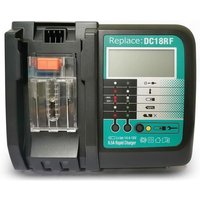 14,4V-18V Li-Ionen-Akkuladegerät mit Anzeige, Ladestrom 3A/6A (schnell), kompatibel mit Makita Ladestation BL1830 BL1430 DC18RC DC18RA (6A) von VTIZIKL