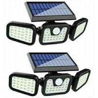 2er-Pack Solarleuchten für den Außenbereich mit Bewegungsmelder, 650 lm, 74 LED-Solarleuchten, 3 verstellbare Köpfe, 270°-Weitwinkelbeleuchtung, 2er-Pack Solarleuchten für den Außenbereich mit Bewegungsmelder, 650 lm, 74 LED-Solarleuchten, 3 verstellbare Köpfe, 270°-Weitwinkelbeleuchtung, von VTIZIKL