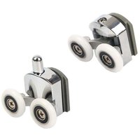 4er Set Doppelrollen - für Duschschiebetür, 2 Räder 23 mm Durchmesser, Zinklegierung, Badezimmer 4er Set Doppelrollen - für Duschschiebetür, 2 Räder 23 mm Durchmesser, Zinklegierung, Badezimmer von VTIZIKL