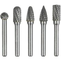 5 STÜCKE 6mm Schaft 10mm Kopf Wolframkarbid Doppelschnitt-Drehfräser-Set Für Holzbearbeitung Gravur Die Grinder Schnitzfräser-Fräser-Bit-Set von VTIZIKL