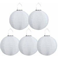 5er-Pack Solar-LED-Laternen für den Außenbereich, wasserdicht, für Garten, Kirche, Hof, Party-Dekoration (weiß, 30 cm) von VTIZIKL