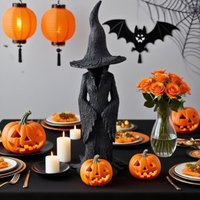 Cracker Barrel Hexenstatue – 20 cm, gotische Harzfigur Retro-Zauberer-Dekoration Dark Fantasy-Ornament Sammlerstück zum Federfest (20 cm) von VTIZIKL