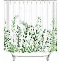 Duschvorhang 180x200 Anti-Schimmel Textil Duschvorhänge, Wasserdicht Blumen, Beschwerter Saum, Waschbarer Badevorhang Aus Polyestergewebe Für von VTIZIKL