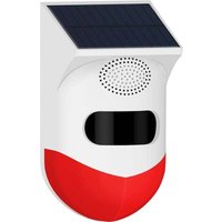 Einteiliger kabelloser Außenalarm mit Bewegungsmelder – wasserdichter, solarbetriebener kabelloser Außenalarm für die Einfahrt mit Sirene und LED für von VTIZIKL