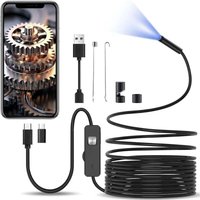Endoskopkamera mit Licht, 10 m halbstarre Kabelinspektionskamera, 8,0 mm Typ-C-Endoskop und 6 LEDs, USB-Endoskopkamera für Android-Telefone, Tablets Endoskopkamera mit Licht, 10 m halbstarre Kabelinspektionskamera, 8,0 mm Typ-C-Endoskop und 6 LEDs, USB-Endoskopkamera für Android-Telefone, Tablets von VTIZIKL