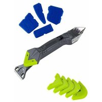 Fugenglätter aus Silikon – 5-in-1-Silikon-Dichtungsset, 10-teiliger 5-in-1-Silikonentferner mit Fugenschaber aus Edelstahl, Bodenglätter für von VTIZIKL