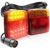 LED-Magnet-Abschlepplicht-Set, 7,3 m langes Kabel mit 7-poligem Eurostecker, 4 helle Beleuchtungsmodi, IP67 wasserdicht, geeignet für Wohnmobile, LED-Magnet-Abschlepplicht-Set, 7,3 m langes Kabel mit 7-poligem Eurostecker, 4 helle Beleuchtungsmodi, IP67 wasserdicht, geeignet für Wohnmobile, von VTIZIKL