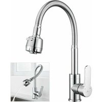 Memory Foam Küchenarmatur – Feder-Spültischarmatur – 2 optionale Ausläufe – 360°-Drehung, Chrom für jede Biegung Memory Foam Küchenarmatur – Feder-Spültischarmatur – 2 optionale Ausläufe – 360°-Drehung, Chrom für jede Biegung von VTIZIKL