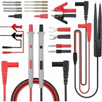 Messleitungssatz für elektrische Multimeter – 21-in-1-Messleitung mit Krokodilklemmen, Prüfspitze, Bananenstecker, Multimeterkabel – für von VTIZIKL