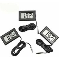 Mini-Digital-LCD-Thermometer, Temperatur mit Temperaturfühler, Sensortester für Kühl- und Gefrierschränke, Aquarien (3 x Schwarz) von VTIZIKL
