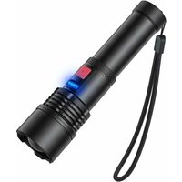 Per USB wiederaufladbare LED-Taschenlampe – 3000 Lumen, zoombare Taschenlampe – Ultrastarke LED-Taschenlampe – Taktisches Licht – Wasserdichte Per USB wiederaufladbare LED-Taschenlampe – 3000 Lumen, zoombare Taschenlampe – Ultrastarke LED-Taschenlampe – Taktisches Licht – Wasserdichte von VTIZIKL