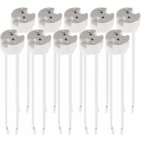 Posten mit 10x GU5.3 Fassung - GU5.3 bzw. MR16 Fassung - Halter mit 12V Kabel - Für Glühlampen wie z.B. LED Halogen Strahler, von VTIZIKL