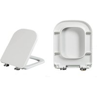 Quadratischer Toilettensitz mit Absenkautomatik und Scharnier zur Befestigung oben, rechteckiger Toilettensitz mit Absenkautomatik, Toilettensitz mit Quadratischer Toilettensitz mit Absenkautomatik und Scharnier zur Befestigung oben, rechteckiger Toilettensitz mit Absenkautomatik, Toilettensitz mit von VTIZIKL