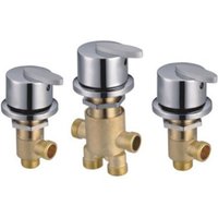 SY-1001A Leaf Badewannenarmatur-Set aus Kupfer für Warm- und Kaltwasserschalter, Duscharmatur, fünf Zylinder, 3 Stück im Set SY-1001A Leaf Badewannenarmatur-Set aus Kupfer für Warm- und Kaltwasserschalter, Duscharmatur, fünf Zylinder, 3 Stück im Set von VTIZIKL